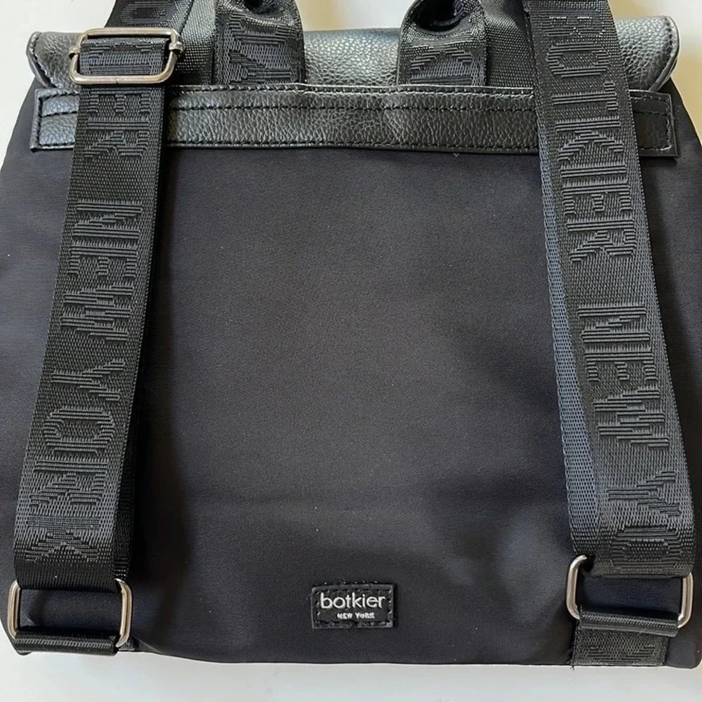 Botkier Women's Black Nylon Mini Backpack Flap Top‎ Travel Casual Bag